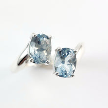 Load image into Gallery viewer, Aquamarine Two Stone Ring
