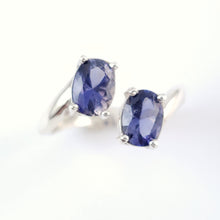 Load image into Gallery viewer, Iolite Two Stone Ring