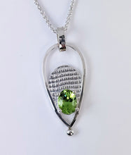 Load image into Gallery viewer, Peridot Silver Pendant
