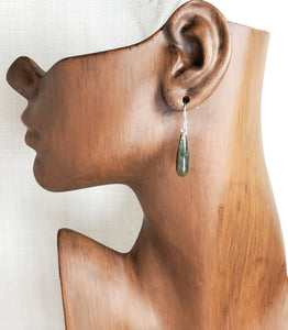 Labradorite Long Drop Earrings